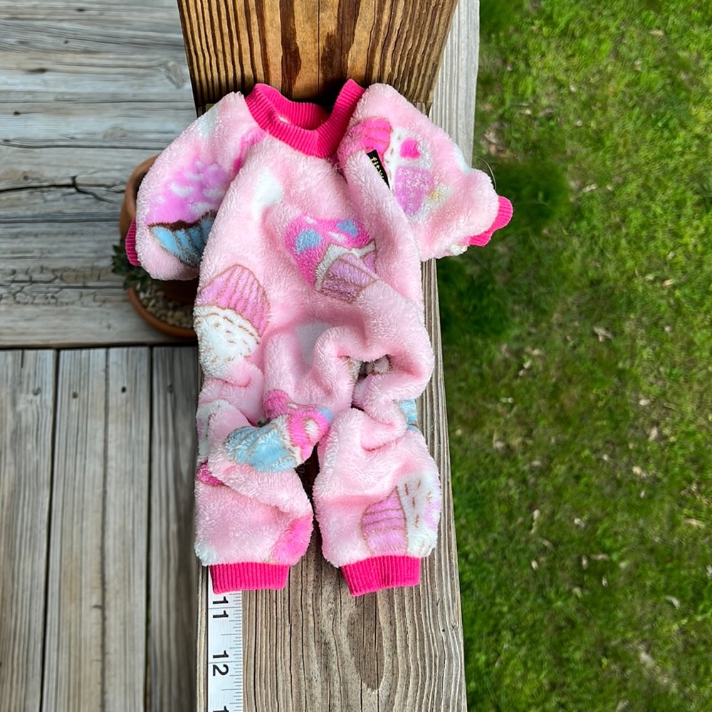 Fitwarm XS Dog PJs Cupcake Design